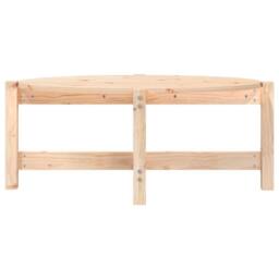 Berkfield Home Beautiful Coffee Table 87x48x35 cm Solid Wood Pine in Light Tan - Size: 87 x 48 x 35 cm - thumbnail 5