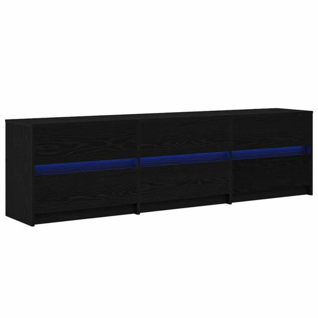 Berkfield Home TV Cabinet Black 182 x 34 x 50 cm Engineered wood