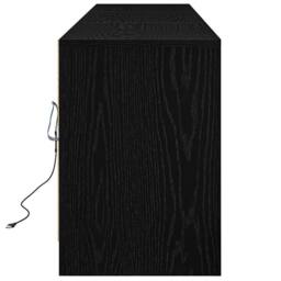 Berkfield Home TV Cabinet Black 182 x 34 x 50 cm Engineered wood - thumbnail 9