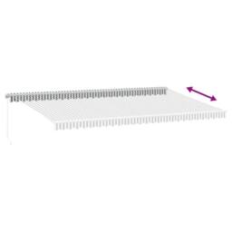 Berkfield Home Manual Retractable Awning Anthracite&White 600x350 cm - thumbnail 5