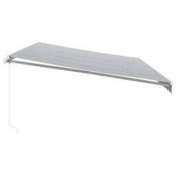 Berkfield Home Manual Retractable Awning Anthracite&White 600x350 cm - thumbnail 4