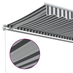 Berkfield Home Manual Retractable Awning Anthracite&White 600x350 cm - thumbnail 6