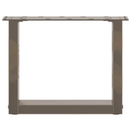 Berkfield Home Coffee Table Legs U-Shaped 2 pcs Natural Steel 40x(30-31) cm Steel in Brown - thumbnail 5