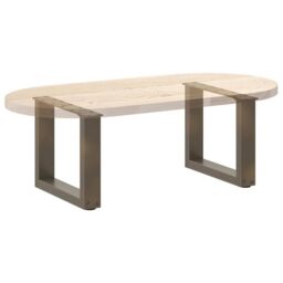 Berkfield Home Coffee Table Legs U-Shaped 2 pcs Natural Steel 40x(30-31) cm Steel in Brown - thumbnail 8