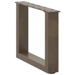 Berkfield Home Coffee Table Legs U-Shaped 2 pcs Natural Steel 40x(30-31) cm Steel in Brown - thumbnail 4