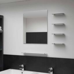 Berkfield Home Wall Mirror with 5 Shelves Silver 50x60 cm - thumbnail 2