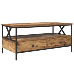 Berkfield Home Coffee Table Old wood 100 x 51 x 45 cm Engineered wood in Brown - thumbnail 1
