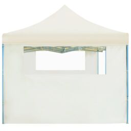 Berkfield Home Folding Pop-up Party Tent with 5 Sidewalls 3x9 m Cream in Beige - thumbnail 3