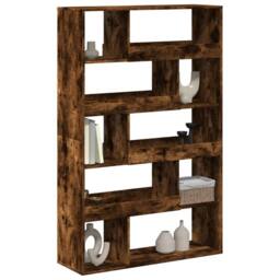 Berkfield Home Bookcase Smoked Oak100x33x156.5 cm Engineered Wood in Brown - Size: 100x33x156.5 cm - thumbnail 3