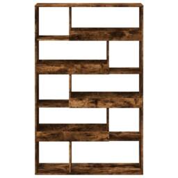Berkfield Home Bookcase Smoked Oak100x33x156.5 cm Engineered Wood in Brown - Size: 100x33x156.5 cm - thumbnail 4