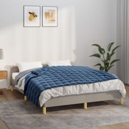Berkfield Home Weighted Blanket Blue 138x200 cm Single 6 kg Fabric