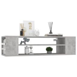 Berkfield Home Hanging TV Cabinet Concrete Grey 100x30x26.5 cm Engineered Wood - thumbnail 3