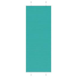 Berkfield Home Pleated Blind Petrol Green 70x200 cm Fabric Width 69.4 cm Polyester in Turquoise - thumbnail 2