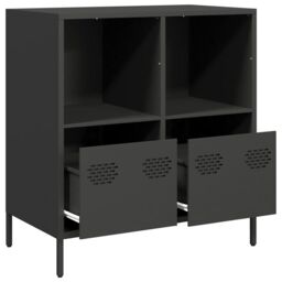 Berkfield Home Sideboard Black 68x39x73.5 cm Cold-rolled Steel - thumbnail 5