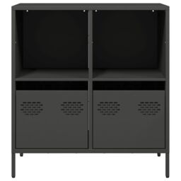 Berkfield Home Sideboard Black 68x39x73.5 cm Cold-rolled Steel - thumbnail 4