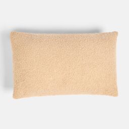 OHS Cosy Slogan Soft Boucle Cushion Decorative Scatter Pillow, Natural - Size: 50 cm x 30 cm - thumbnail 4