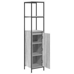 Berkfield Home Bathroom Cabinet with Shelves Grey Sonoma 36x35x165 cm - Size: 36 x 35 x 165 cm - thumbnail 5