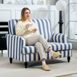 STILVORA Cuddle Chair with Velvet Upholstery in Blue - thumbnail 2