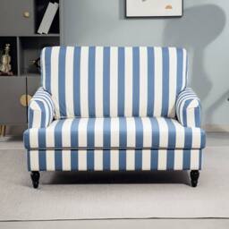 STILVORA Cuddle Chair with Velvet Upholstery in Blue - thumbnail 9