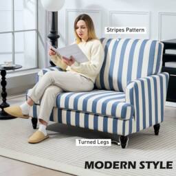 STILVORA Cuddle Chair with Velvet Upholstery in Blue - thumbnail 6