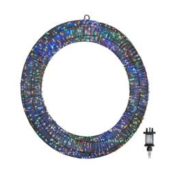 Samuel Alexander 45cm Light up Christmas Wreath with 960 Multi-Coloured LEDs in Silver - thumbnail 1