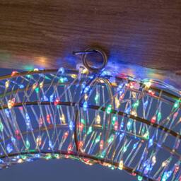 Samuel Alexander 45cm Light up Christmas Wreath with 960 Multi-Coloured LEDs in Silver - thumbnail 5