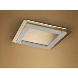 Netlighting Verona Square Ceiling 4 Light 20W LED 1800lm Gold Frosted Acrylic - thumbnail 2