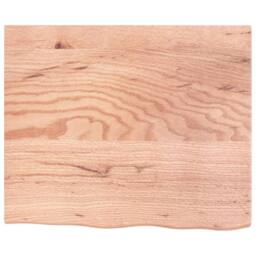 Berkfield Home Table Top Light Brown 60x50x2 cm Treated Solid Wood Oak - Size: 60 x 50 x 2 cm - thumbnail 1
