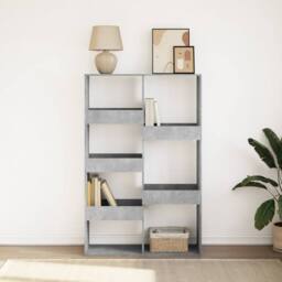 Berkfield Home Classic Bookcase Concrete Grey 100x33x155.5 cm Engineered Wood - thumbnail 1