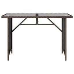 Berkfield Home 2 Piece Garden Dining Set with Cushions Brown Poly Rattan - thumbnail 7