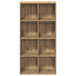 Berkfield Home Book Cabinet Artisan Oak 66x30x130 cm Engineered Wood in Brown - Size: 66 x 30 x 130 cm - thumbnail 5