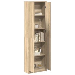 Berkfield Home Wardrobe Sonoma Oak 55x25x189 cm Engineered Wood in Brown - Size: 55 x 25 x 189 cm - thumbnail 3