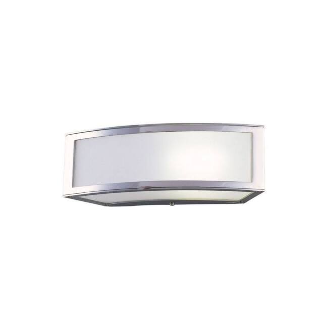 Netlighting Duna E27 Flush Wall Lamp 1 Light E27 Polished Chrome White Acrylic in Grey - image 1