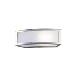 Netlighting Duna E27 Flush Wall Lamp 1 Light E27 Polished Chrome White Acrylic in Grey