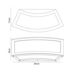 Netlighting Duna E27 Flush Wall Lamp 1 Light E27 Polished Chrome White Acrylic in Grey - thumbnail 2