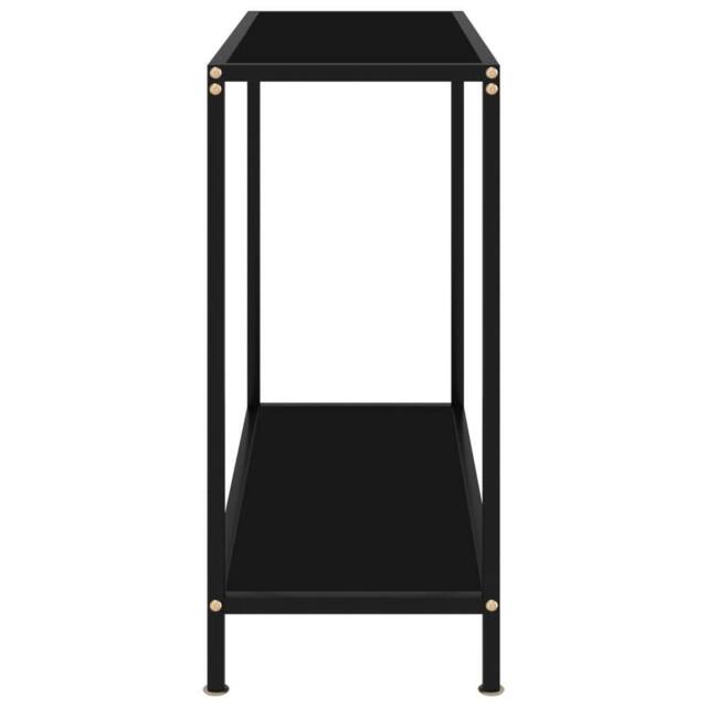 Berkfield Home Stylish Console Table Black 80x35x75 cm Tempered Glass - Size: 80 x 35 x 75 cm - image 1