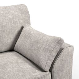 Furnishings For Less UK Hilliard Fullback Fabric 2 Seater Sofa Charcoal or Mist in Beige - thumbnail 3