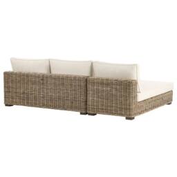 Wyld and Coco Veranda Grey Wicker Garden Conversation Set with Mahogany Coffee Table in White - thumbnail 7