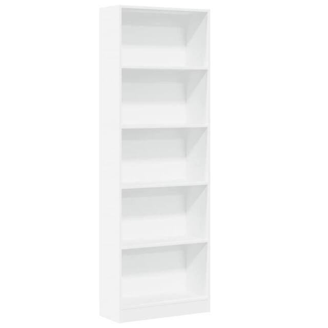 Berkfield Home Bookcase White 60x24x176 cm Engineered Wood - Size: 60 x 24 x 176 cm - image 1