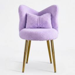 KORVIXA Vanity Chair Makeup Stool with Cushion in Purple - Size: 100 cm x 100 cm