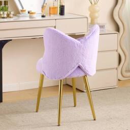 KORVIXA Vanity Chair Makeup Stool with Cushion in Purple - Size: 100 cm x 100 cm - thumbnail 5