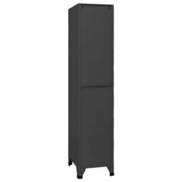 Berkfield Home Locker Cabinet Anthracite 38x45x180 cm Steel in Dark Grey - Size: 38 x 45 x 180 cm - thumbnail 1