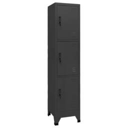 Berkfield Home Locker Cabinet Anthracite 38x45x180 cm Steel in Dark Grey - Size: 38 x 45 x 180 cm - thumbnail 2