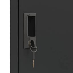 Berkfield Home Locker Cabinet Anthracite 38x45x180 cm Steel in Dark Grey - Size: 38 x 45 x 180 cm - thumbnail 7