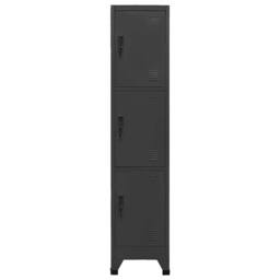 Berkfield Home Locker Cabinet Anthracite 38x45x180 cm Steel in Dark Grey - Size: 38 x 45 x 180 cm - thumbnail 3