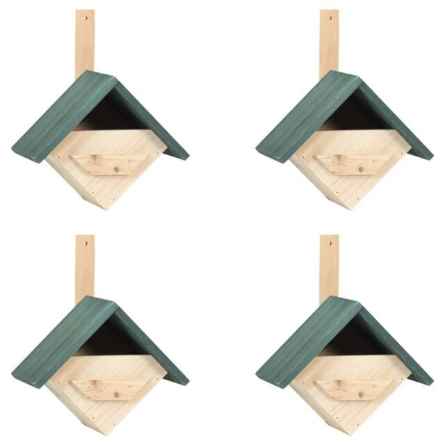 Berkfield Home Bird Houses 4 pcs 24x16x30 cm Firwood in Beige - Size: 24 x 16 x 30 cm - image 1