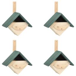 Berkfield Home Bird Houses 4 pcs 24x16x30 cm Firwood in Beige - Size: 24 x 16 x 30 cm - thumbnail 1