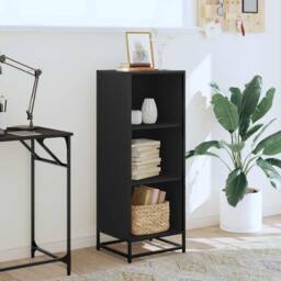Berkfield Home Modern Book Cabinet Black 40x35x107.5 cm Engineered Wood - thumbnail 1