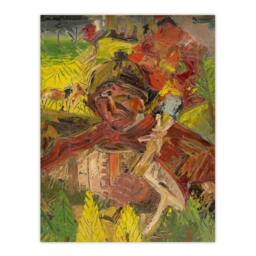Artery8 Lumberjack Abstract Portrait Kubincan Framed Wall Art Print - Size: A3 - thumbnail 3