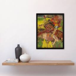Artery8 Lumberjack Abstract Portrait Kubincan Framed Wall Art Print - Size: A3 - thumbnail 2
